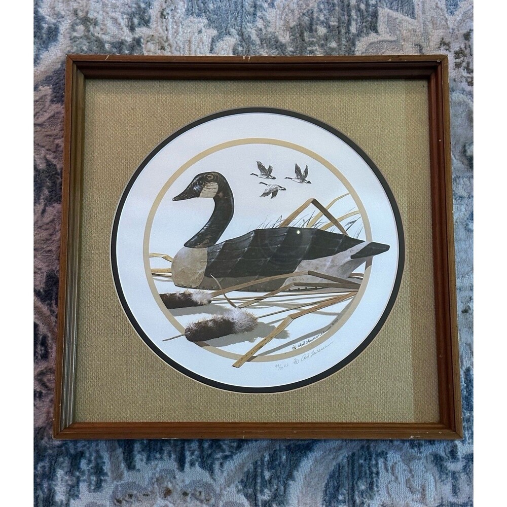 Ltd Ed Artist Proof Print 44/80 Canada Goose Decoy Painting Rod Lawrence Wildlif
